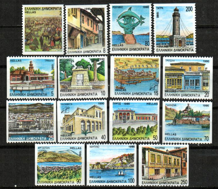 Greek architecture, booklet stamps - Mesa Stamps