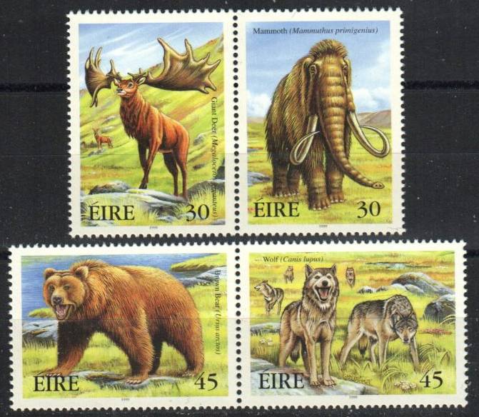 Extinct Irish animals - Mesa Stamps