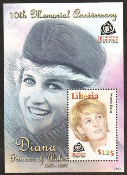 Princess Diana, 10th Anniversary Of Death - Mesa Stamps