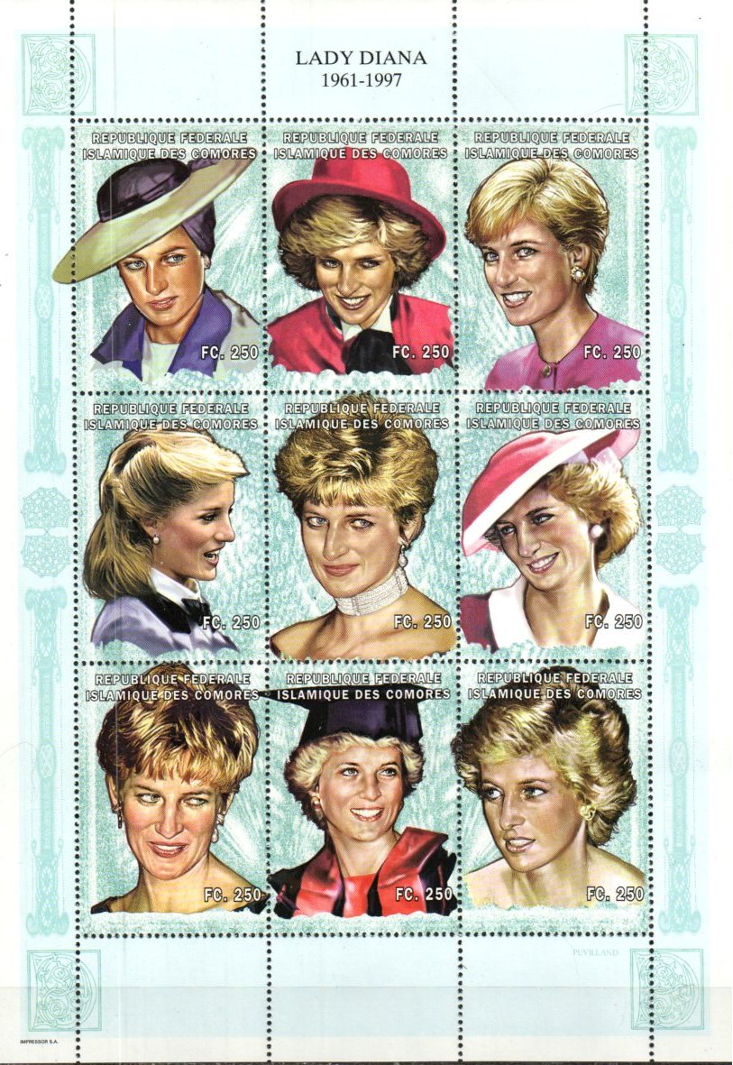 Princess Diana - Mesa Stamps